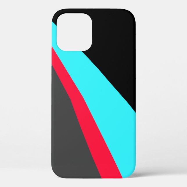 Coques Case-Mate iPhone Motif noir bleu rouge gris (Verso)