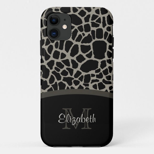 Coques Case-Mate iPhone Motif noir de girafe (Dos)