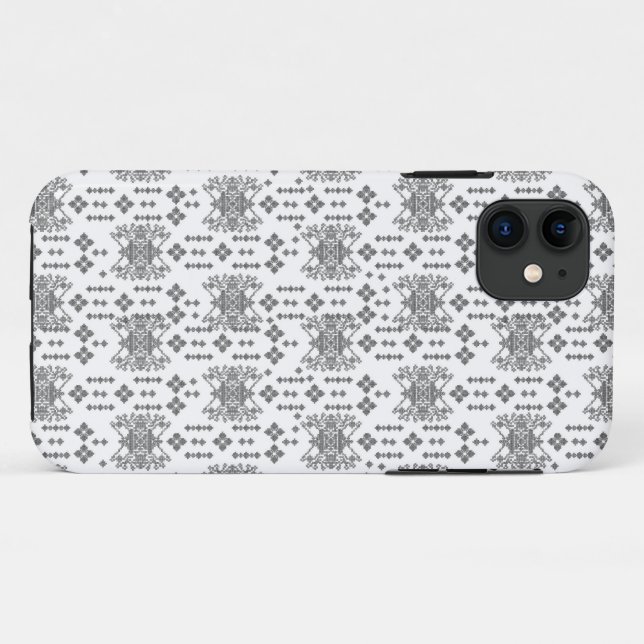 Coques Case-Mate iPhone motif noir et blanc avec un arrière - plan blanc (Dos (Horizontal))