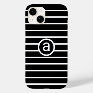 Coque Case-Mate iPhone Motif noir et blanc élégant Nom monochromatique