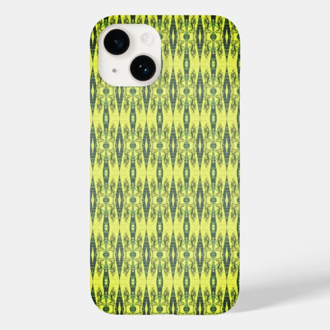 Coques Case-Mate iPhone Motif noir et jaune (Verso)