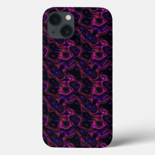 iPhone 13 Coque Motif noir rose chaud