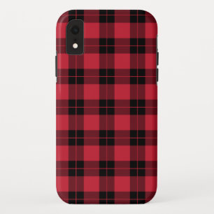 Case-Mate iPhone Case Motif noir rouge moderne de plaid