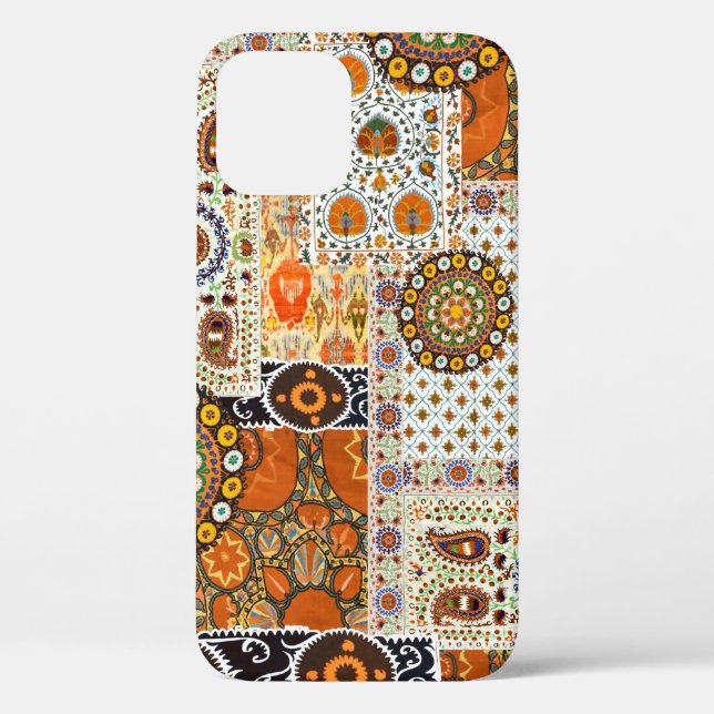 Coques Case-Mate iPhone Motif numérique abstrait ethnique transparent (Verso)