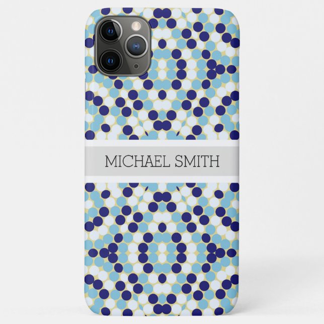 Coques Case-Mate iPhone Motif numérique géométrique moderne Monogramme #3 (Dos)