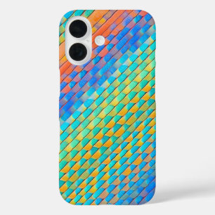 Coque Pour iPhone 16 Motif numérique tissé Abstrait coloré