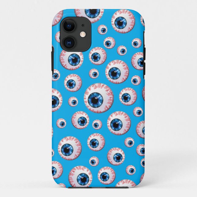 Coques Case-Mate iPhone Motif oculaire bleu ciel (Dos)
