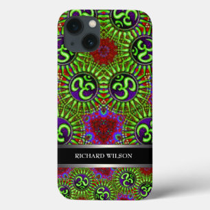 Coque Case-Mate iPhone Motif OM Psychedelic GOA Nom personnalisé