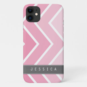 Coque iPhone 11 Motif Ombre Pink Zig Zag Chevrons
