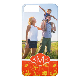 Etui iPhone Case-Mate Motif orange de plage du monogramme