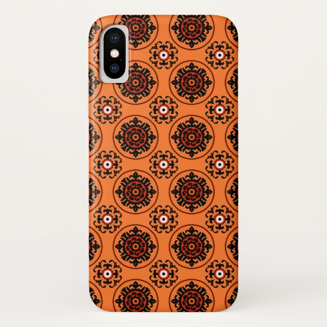 Coques Case-Mate iPhone Motif orange de Suzani (Dos)