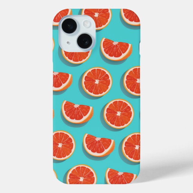 Coques Case-Mate iPhone Motif orange juteux doux (Verso)
