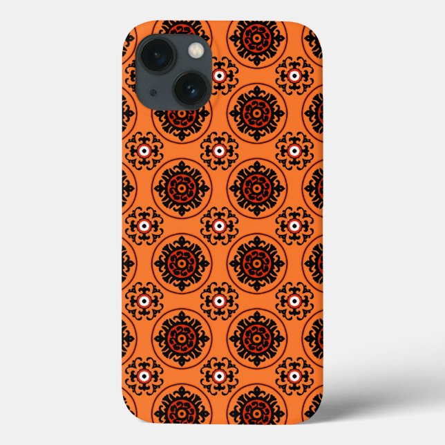 Coques Case-Mate iPhone Motif Orange Suzani (Verso)