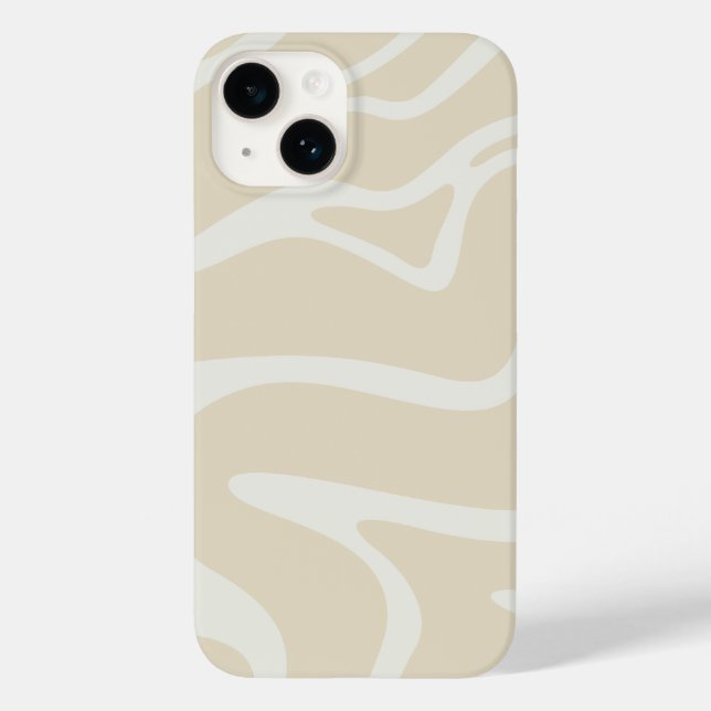 Coques Case-Mate iPhone Motif organique simple crème beige (Verso)