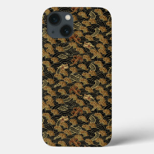 Etui iPhone 13 Motif oriental du dragon de mer