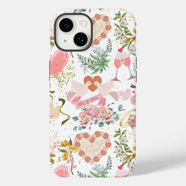 Coques Case-Mate iPhone motif ornements mariages (Verso)
