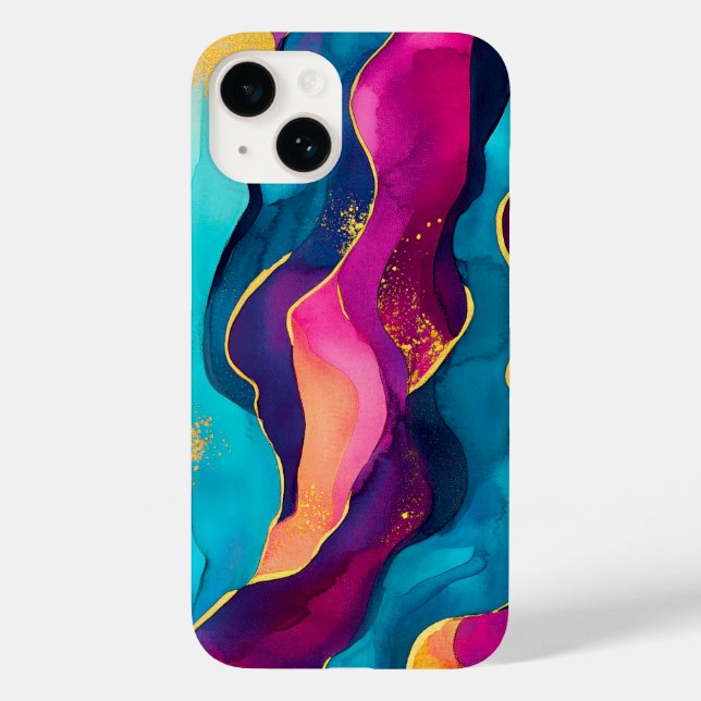 Coques Case-Mate iPhone Motif Pailleté Doré (Verso)