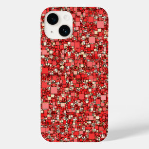 Coque Case-Mate iPhone Motif Pailleté Moderne Étincelant Rouge Corail Or