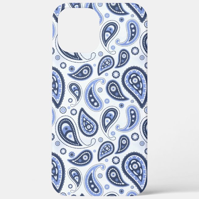 Coques Case-Mate iPhone Motif Paisley Bleu (Verso)