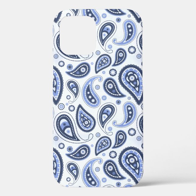 Coques Case-Mate iPhone Motif Paisley Bleu (Verso)