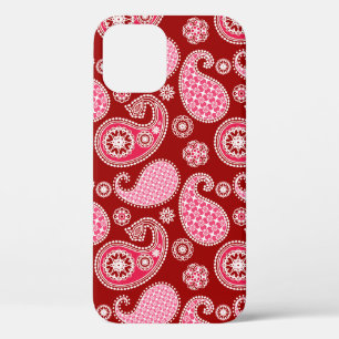 Etui iPhone Case-Mate Motif Paisley, rouge foncé, rose et blanc