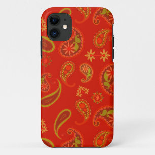 Coque Case-Mate Pour iPhone Motif Paisley Rouge Piment et Vert Citron