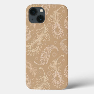 iPhone 13 Coque Motif-pâle-à-plume rétro