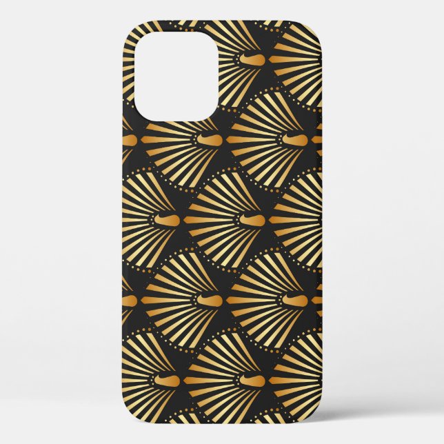 Coques Case-Mate iPhone Motif paon d'or Art déco (Verso)