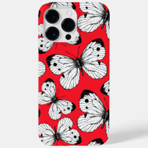 Coque Case-Mate iPhone Motif papillon de chou sur rouge