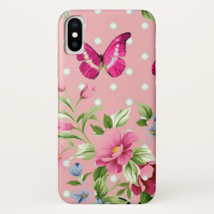 Case-Mate iPhone Case motif papillon floral vintage rose délicat