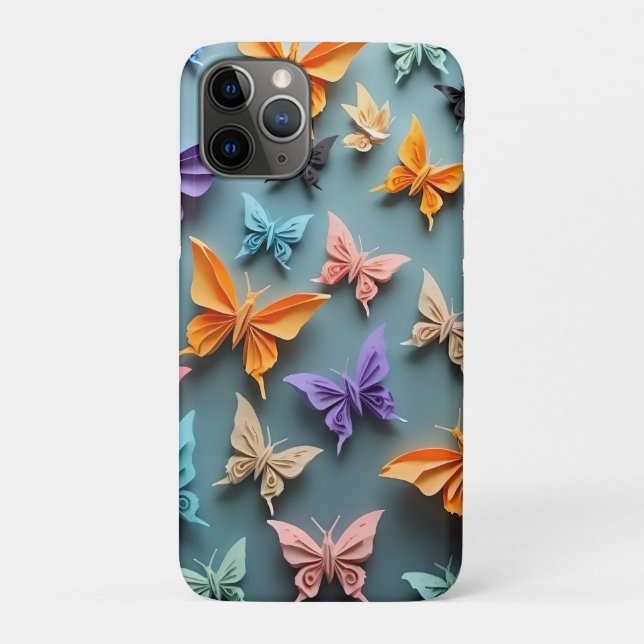 Coques Case-Mate iPhone Motif papillon Origami (Dos)