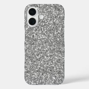 Coques iPhone 16 Motif Parties scintillant argent Faux - Pas de Par