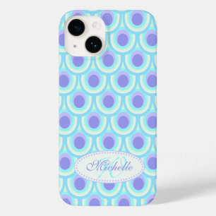 Coque Case-Mate iPhone Motif Peacock nom bleu violet