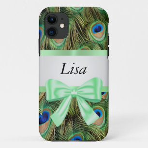 Case-Mate iPhone Case Motif Peacock personnalisé Green Bow