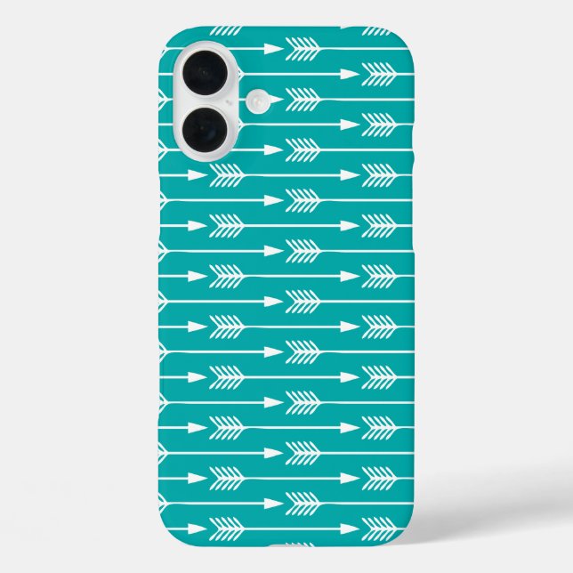 Coques Case-Mate iPhone Motif Peacock Turquoise Flèches (Verso)