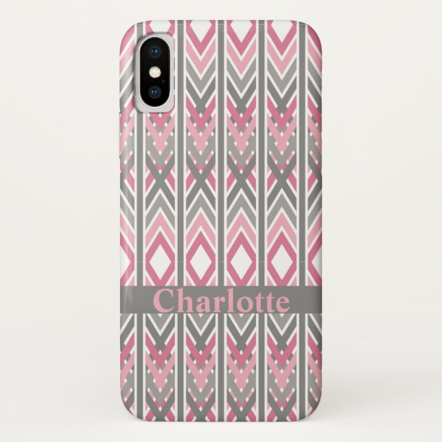 Coques Case-Mate iPhone Motif personnalisé Arrow Tribal Rose (Dos)