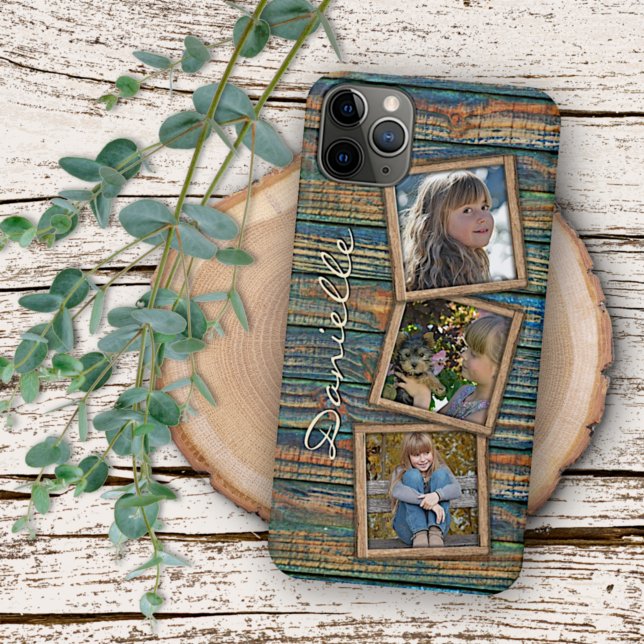 Coques Case-Mate iPhone Motif personnalisé de grain de bois rustique vinta (Créateur téléchargé)