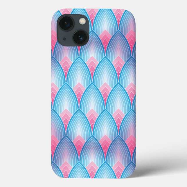Coques Case-Mate iPhone Motif Pétal turquoise Et Rose (Verso)