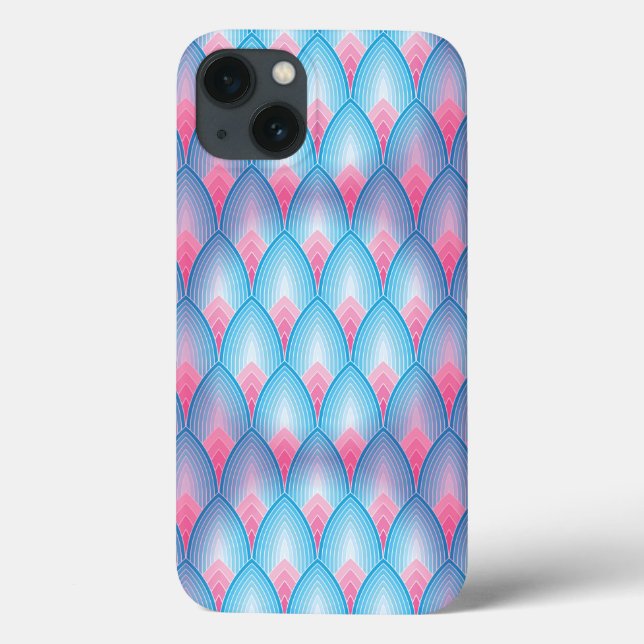 Coques Case-Mate iPhone Motif Pétal turquoise Et Rose (Verso)
