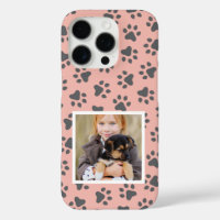 Motif photo Empreinte de patte rose et gris pour a