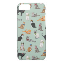 Motif pimpant mignon de chats