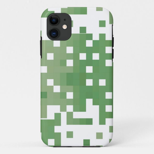 Coques Case-Mate iPhone Motif Pixel de la série verte (Dos)