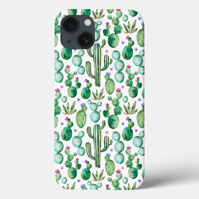 Coques Case-Mate iPhone Motif Plante Cactus aquarelle (Verso)