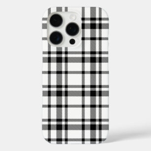 Coque iPhone 16 Pro Motif plat classique noir et blanc tatan
