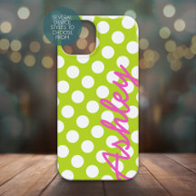 Motif Pointe brillant avec nom - rose vert