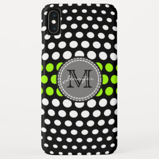 Case-Mate iPhone Case Motif points blancs et vert citron Monogram