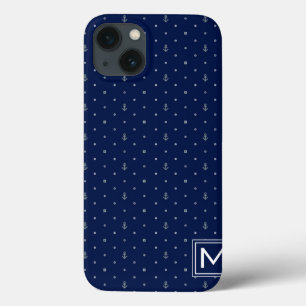 Coque Case-Mate iPhone Motif Pois Ancre   Ajouter votre initiale