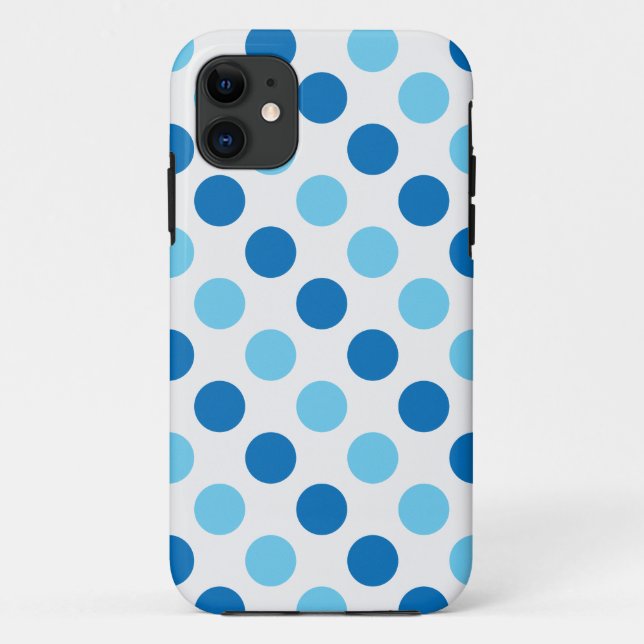 Coques Case-Mate iPhone Motif pois bleu (Dos)