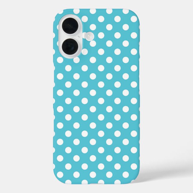 Coques Case-Mate iPhone Motif Pois bleu clair (Verso)