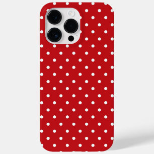 Coque Case-Mate iPhone Motif Pois Classique Blanc Sur Rouge Festif